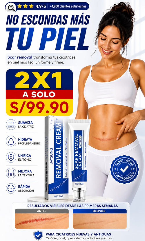 Nueva Crema Scar Removal®: Borra tus cicatrices y recupera la suavidad de tu piel en solo 14 días